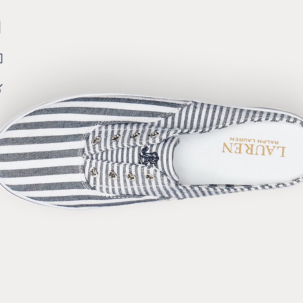 Lauren Ralph Lauren Black and White Striped Shoes